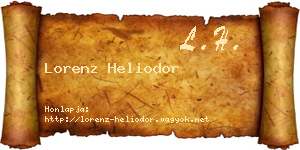 Lorenz Heliodor névjegykártya